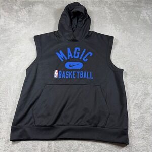 Orlando Magic Nike Team Issued Sleeveless Warm Up Hoodie Large #31 DA9151-010